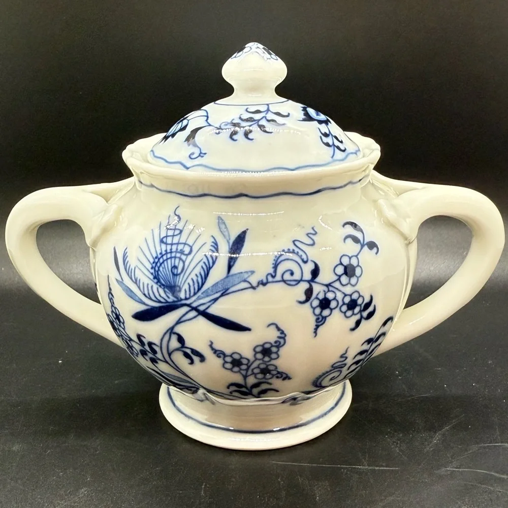 Blue Danube Floral Sugar Bowl with Lid